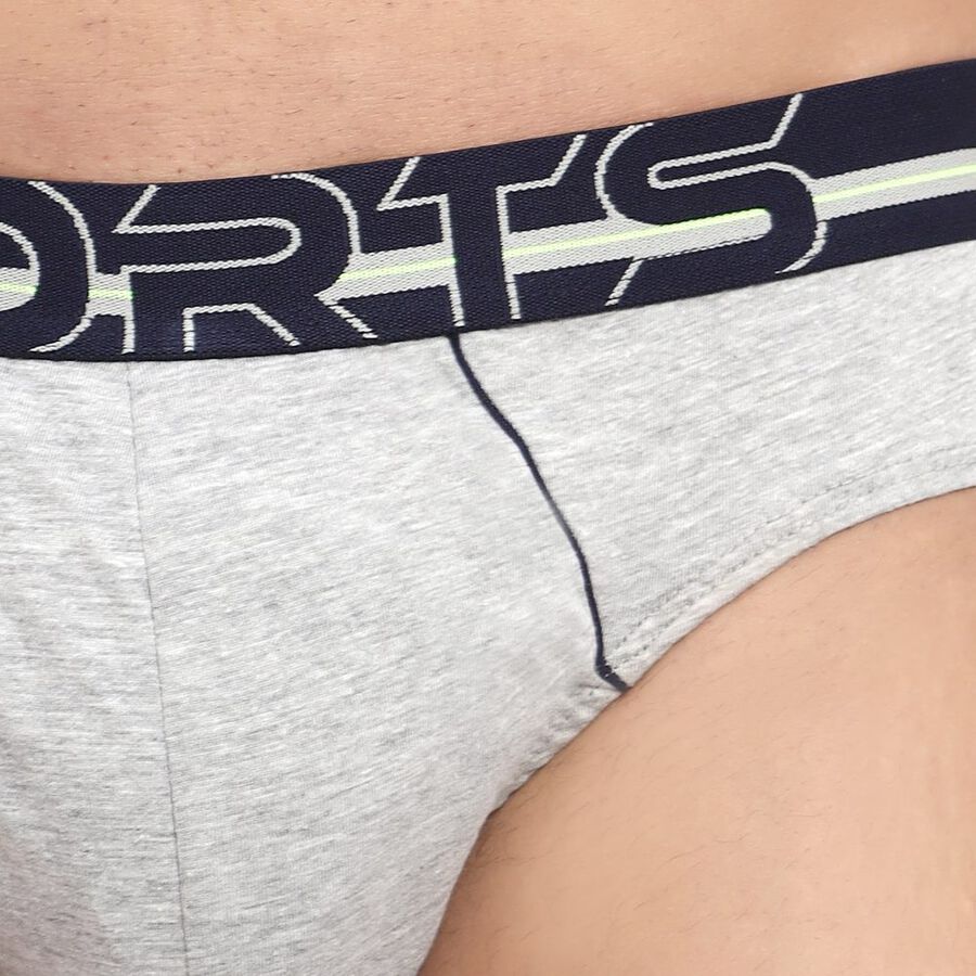 Men's Brief, Melange Mid Grey, large image number null